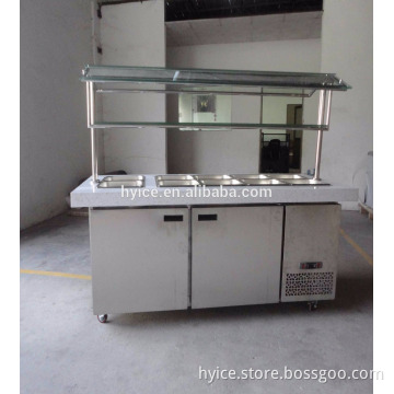Marble countertops cold dishes buffet displayer